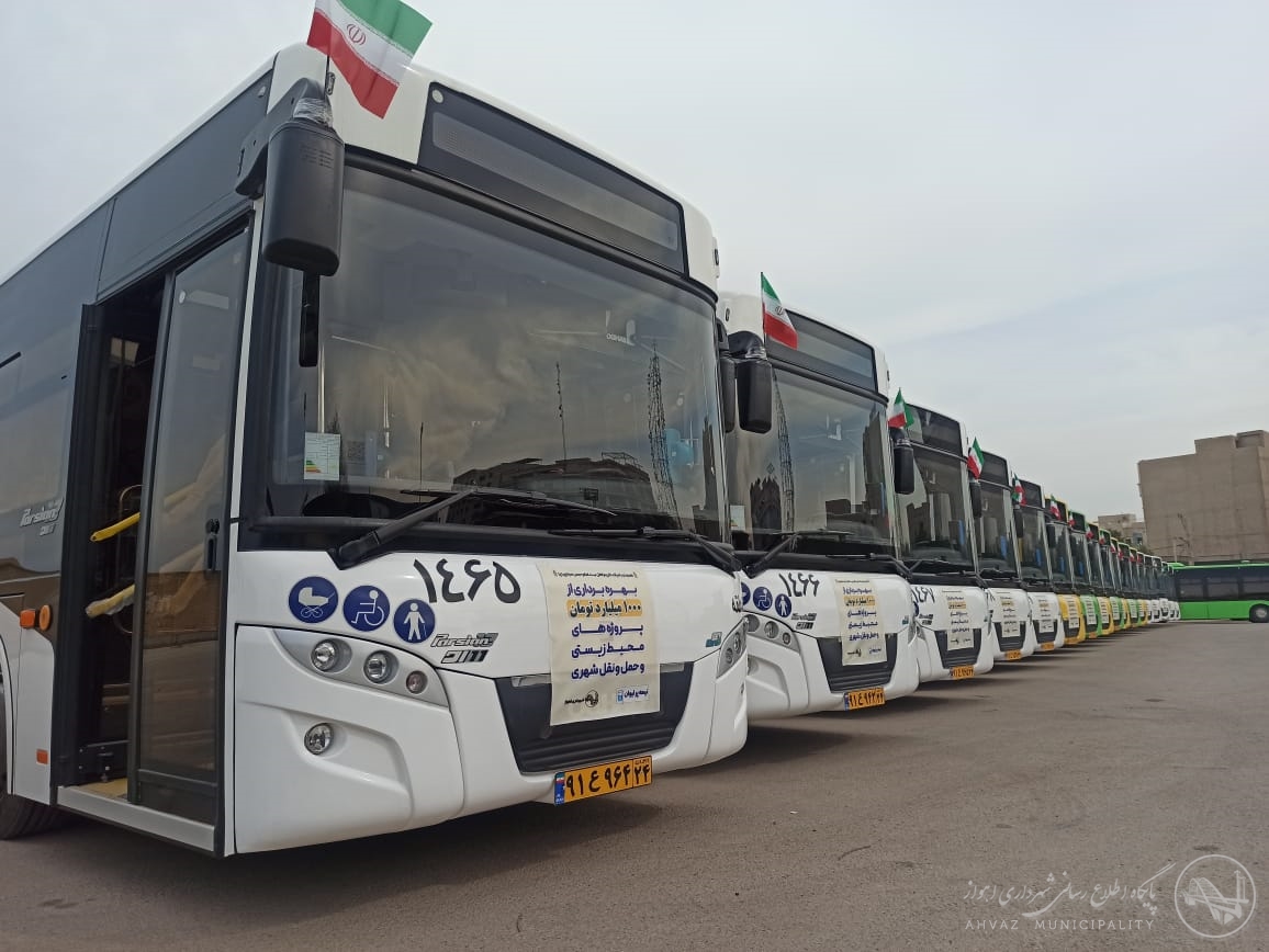 به روز بودن ۸۲ درصد ناوگان اتوبوسرانی اهواز