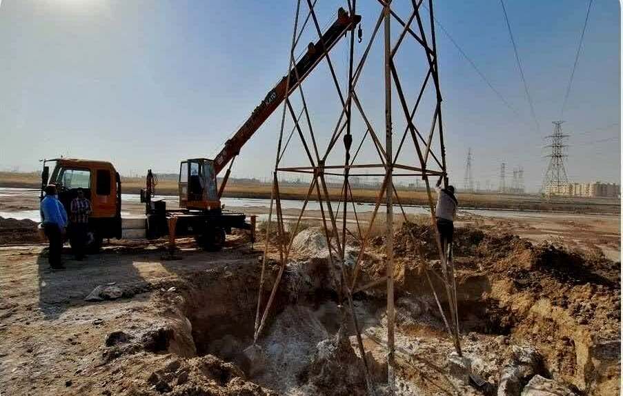 ترمیم و پایدارسازی دکل‌های بحرانی انتقال برق در خوزستان
