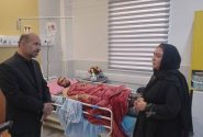 عیادت جانشین ایثارگران سپاه پاسداران از مجروحین جنگ تحمیلی ۱۲ روزه رژیم صهیونیستی