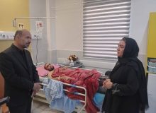 عیادت جانشین ایثارگران سپاه پاسداران از مجروحین جنگ تحمیلی ۱۲ روزه رژیم صهیونیستی