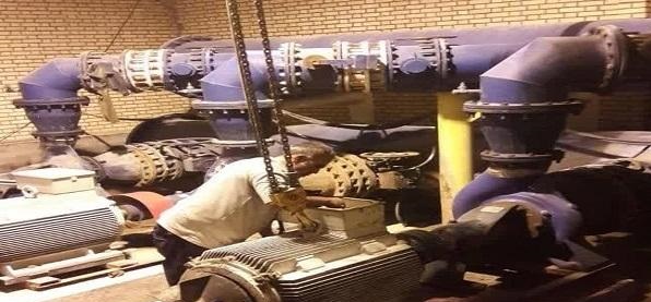 اجرای عملیات بروزرسانی و راه اندازی ایستگاه پمپاژ آبرسانی در بندر امام خمینی