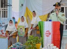 همراهی فرماندهان فراجا خوزستان با فرزندان شهید در آغاز سال تحصیلی جدید