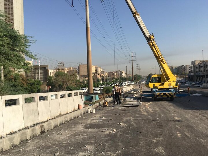 تقاطع غیرهمسطح میدان جمهوری اهواز در حال تکمیل